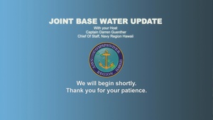 Virtual JBPHH Water Update