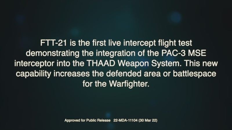 Missile Defense Agency and U.S. Army Test Integration of THAAD and Patriot Missile Defense Systems - Test Animation