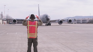 100th Air Refueling Wing maintains KC-135s from Ramstein, support NATO refuelings (B-Roll)