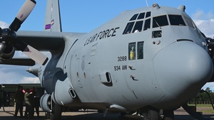 C-130H Leaving RAF Lakenheath Loaded