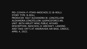 INIOCHOS 22 aircraft take off and land in Greece