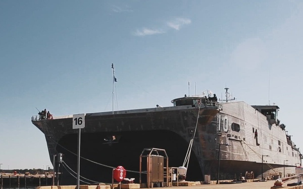 USNS Burlington (T-EPF 10) departs Joint Expeditionary Base Little Creek-Fort Story