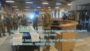 Sexual Assault Awareness Cake, Camp Lemonnier