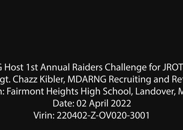 MDARNG Host 1st Annual Raiders Challenge for JROTC (B-Roll)