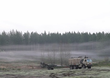 2-17 FA BN Fires M777 Howitzer at JBLM B-Roll (60 fps)