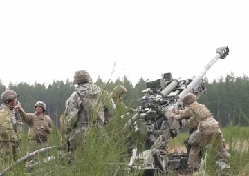 2-17 Field Artillery Table 12 Gunnery B-Roll (120 fps)