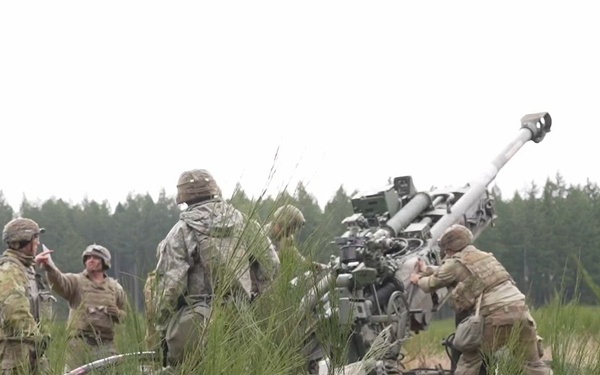 2-17 Field Artillery Table 12 Gunnery B-Roll (120 fps)