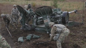 2-17 Field Artillery BN Fire M777 Towed Howitzer at JBLM