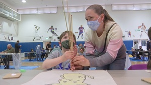 Camp Zama community members make kites with Sagamihara Giant Kite Preservation Association
