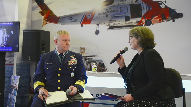 Coast Guard Deputy Commandant for Mission Support speaks at Sea Air Space conference