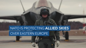 Allied fighter jets secure the skies over eastern Europe