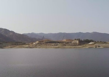 Isabella Dam Labyrinth Weir, Emergency Spillway (B-roll)