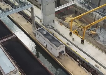 B-Roll: Excavation and construction continue at Charleroi Locks &amp; Dam