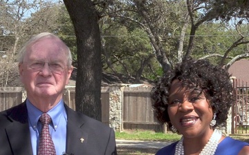 THE GREAT TEXAS AIRSHOW: Universal City Mayor John Williams and Live Oak Mayor Mary Dennis