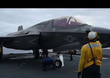 VMFA -211 conducts flight operations aboard amphibious assault ship USS Tripoli (LHA 7)