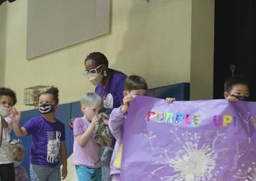 Month of the Military Child Purple Up Parade