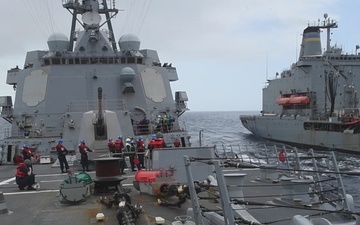 USS Sampson Replenishment at Sea