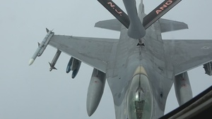 B-Roll: 108th Wing Air Refueling F-16s