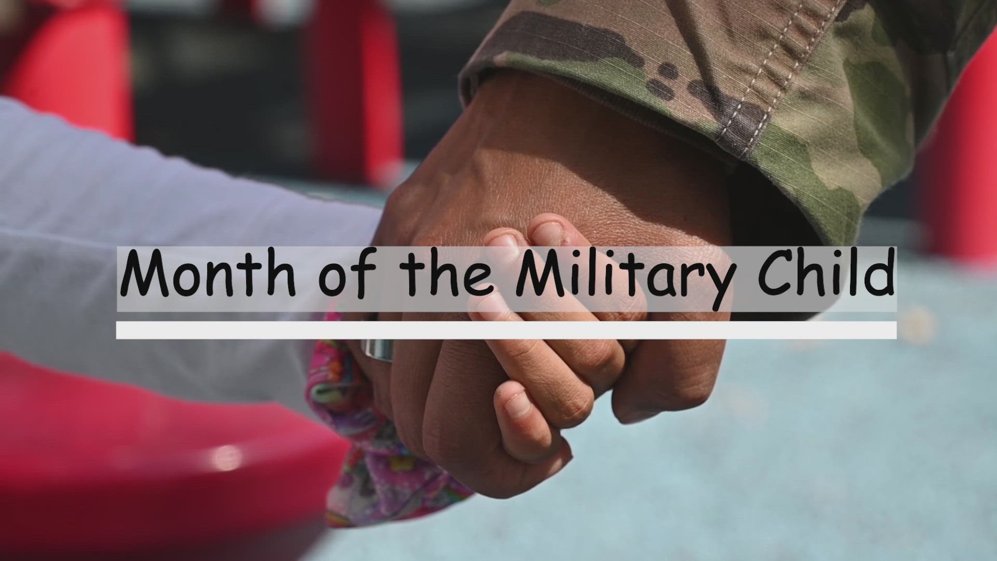 CMsgt. Jason DeLucy, Space Launch Delta 30 command chief, and SMSgt. Itxel DeLucy, 30th Civil Engineer Squadron first sergeant, honor all military children at Vandenberg Space Force Base, Calif., April 8, 2022. The DeLucy family express their thankfulness to all military children for their resilience and bravery everyday as their parents serve. (U.S. Space Force video by Airman 1st Class Rocio Romo)