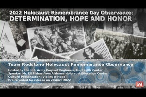 2022 Huntsville Center/Team Redstone Holocaust Remembrance Ceremony