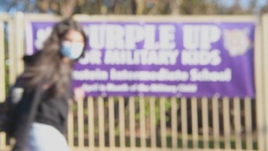 Ramstein Intermediate and Elementary Schools celebrate Purple Up Day for Month of the Military Child (720p w/o graphics)