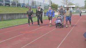 BROLL U.S. Army Garrison Stuttgart ran in honor of Sexual Assault Awareness, Prevention Month