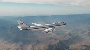 KC-46 Pegasus continues aerial refueling testing with E-4B Nightwatch