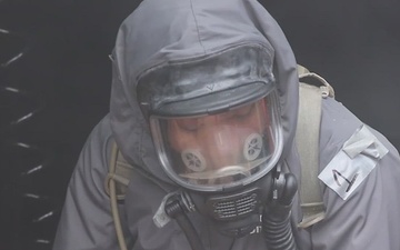 307th Chemical Company prepare decontamination line during Guardian Response 22