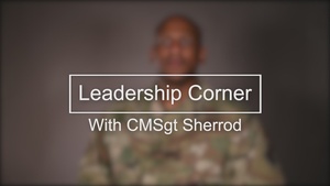 Leadership Corner - USAFE-AFAFRICA Command First Sgt. Derrick Sherrod