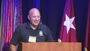 Mr. Karl Linderman, H2F Program Analyst, with his closing remarks for Day 1 of H2F Industry Days