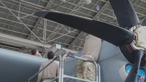Airman replace engine during Stolen Cerberus IX
