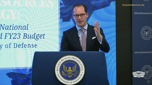 Hicks Delivers Keynote Address at Reagan Institute