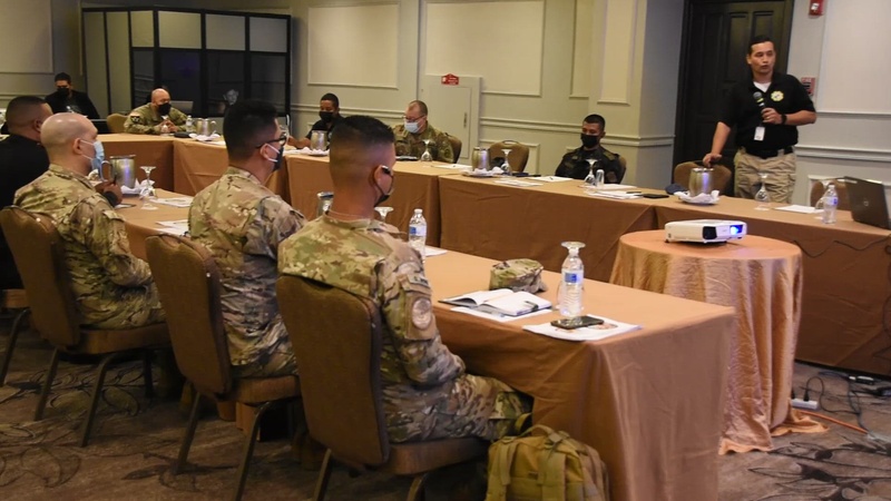 Missouri National Guard's 35th Military Police Brigade participates in SMEE with members of Panama's law enforcement agencies.