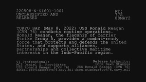 USS Ronald Reagan (CVN 76) Underway Operations