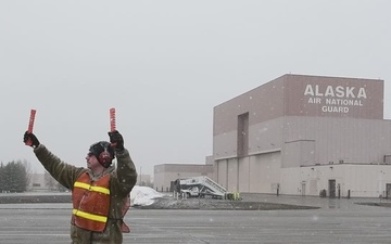 168th Wing KC-135 Crew Chief Send off to Red Flag Alaska