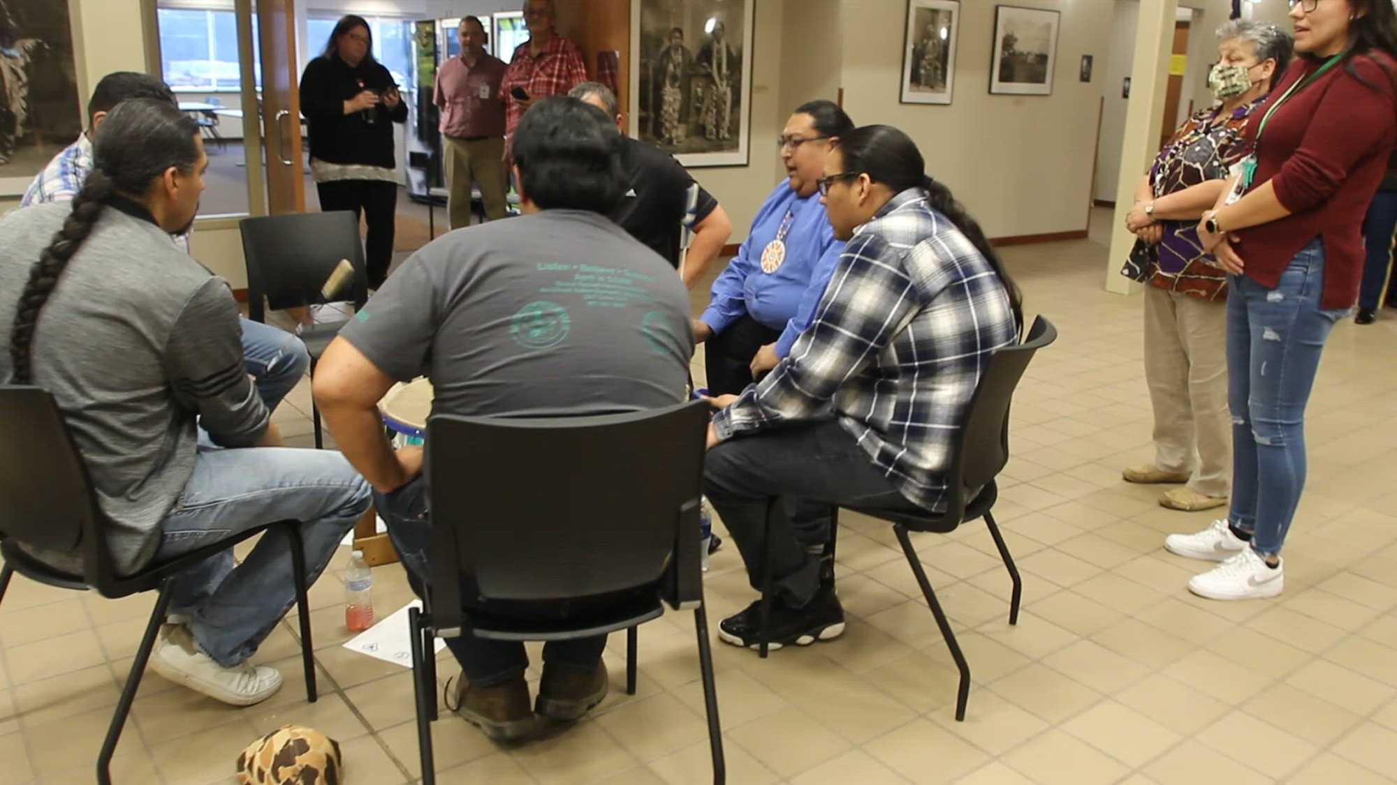 This clip shows the sights and sounds of the Native drumming group Little Thunder Drum during the agreement signing ceremony May 10, 2022, between the Ho-Chunk Nation and Fort McCoy, Wis., officials at Ho-Chunk facilities in Black River Falls, Wis. The two parties renewed a memorandum of understanding between the Ho-Chunk Nation and Fort McCoy that represents Fort McCoy&#39;s assumption of the U.S. Army’s legal responsibility under multiple federal laws and presidential executive orders to protect natural, historic, and sacred places with traditional religious and cultural importance to all Native American peoples, but especially those of the Ho-Chunk Nation on whose aboriginal territory the Fort McCoy military installation is now located.