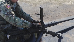 Transportation Soldiers Train on the 50 Cal