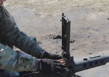 Transportation Soldiers Train on the 50 Cal