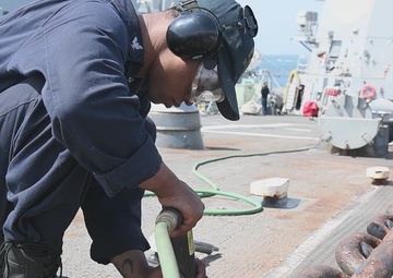 USS Mustin Preservation Team at Work