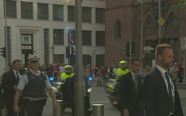 Italian Minister of Foreign Affairs arrives at the Federal Foreign Office for the Informal Meeting of NATO Ministers of Foreign Affairs