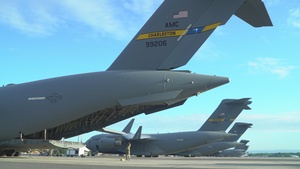 317th Airlift Squadron C-17 Air Drop B-Roll