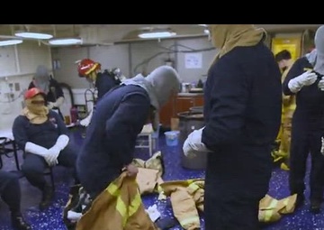 USS Tripoli Conducts General Quarters Drills