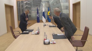 NATO Secretary General meets the Finnish and Swedish ambassadors (BROLL)