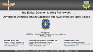The Ethical Leadership Decision Making Framework: Developing Leaders' Ethical Capacities and Awareness of Racial Biases
