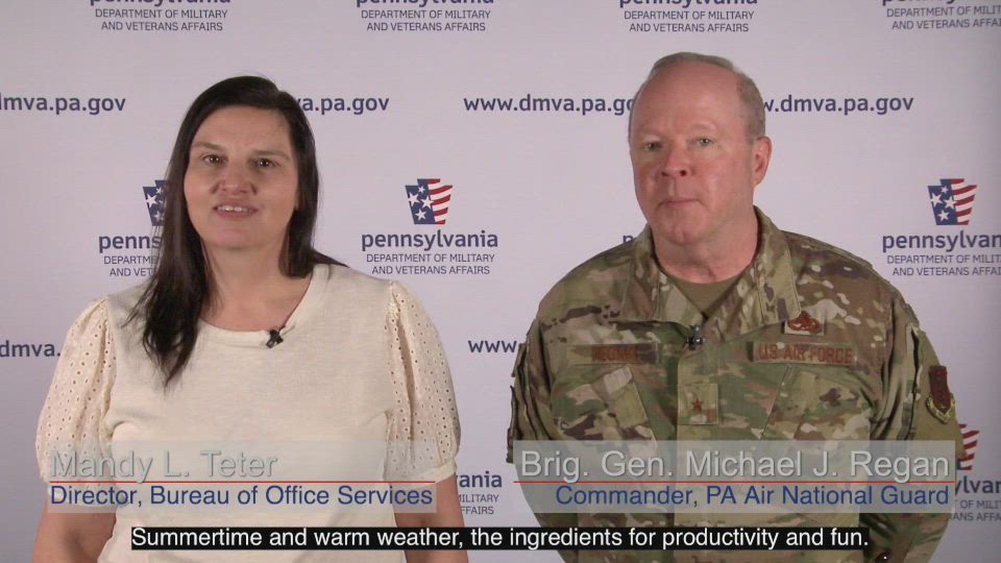 The Pennsylvania Department of Military and Veterans Affairs Summer safety video. (Video by Tom Cherry)