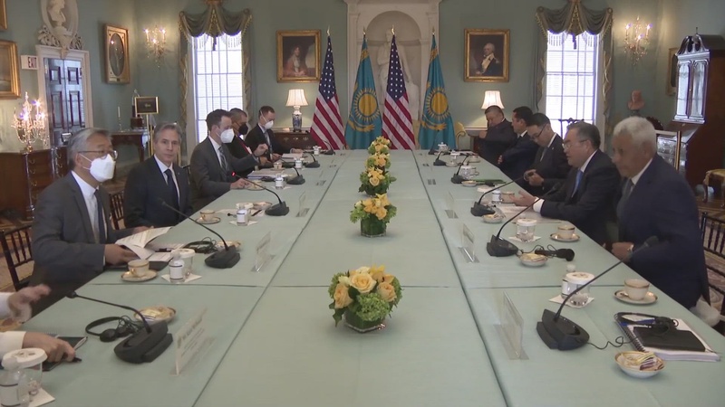 Secretary Blinken meets with Kazakhstani Foreign Minister Mukhtar Tileuberdi