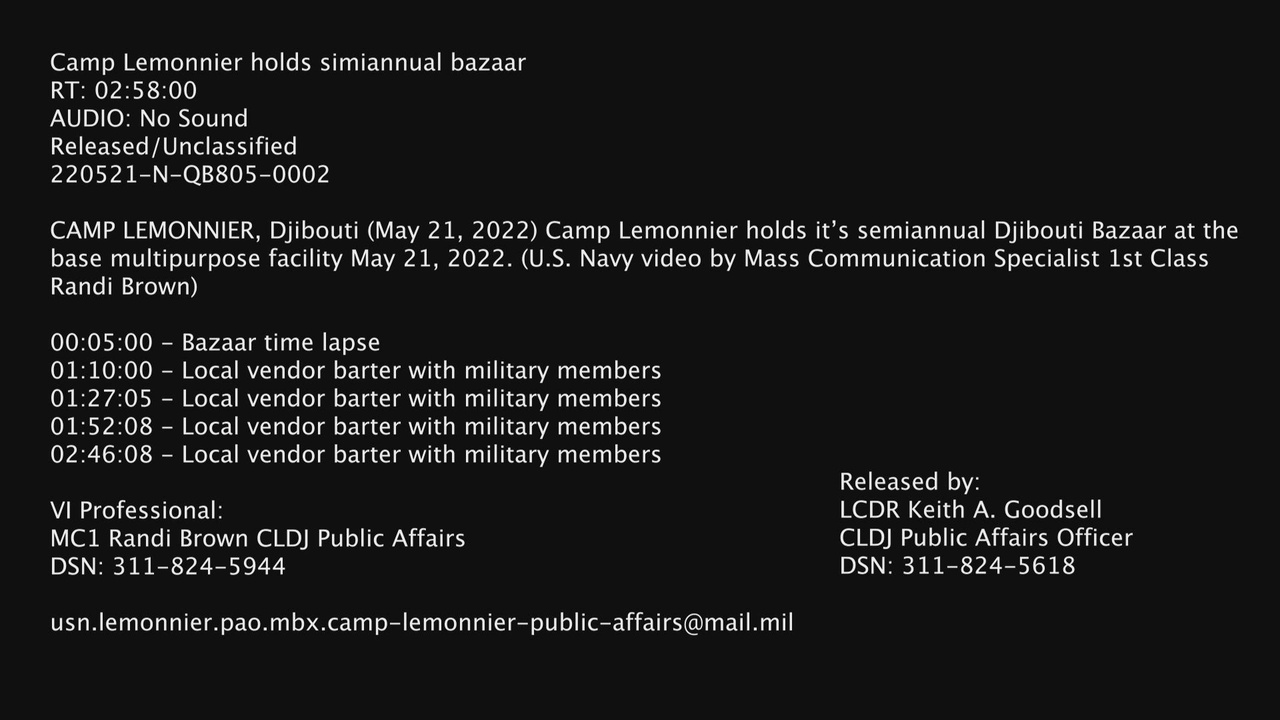 DVIDS - Video - Camp Lemonnier Bazaar