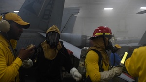 USS Harry S. Truman Sailors Participate in a General Quarters Training Evolution