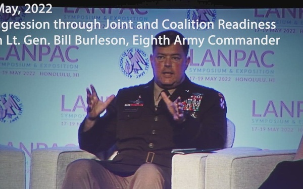 Lt. Gen. Bill Burleson speaks at LANPAC 22