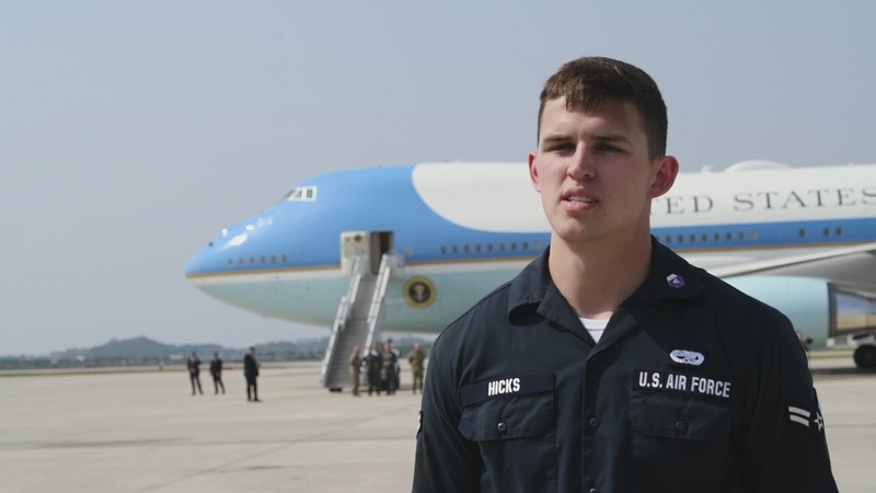 (Clean) Airman Spotlight: A1C Bailey Hicks-Air Force One Arrival at Osan Air Force Base 2022
